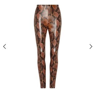 Commando brown and black python faux leather legging